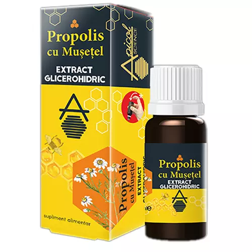 Propolis cu Musetel extract glicerohidric, Apicol Science